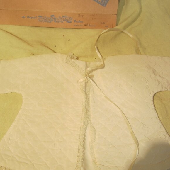 VTG PERIOD DRESS BAPTISM SET, JACKET & BODYSUIT, CHANDLER ORIGINAL - Picture 2 of 3